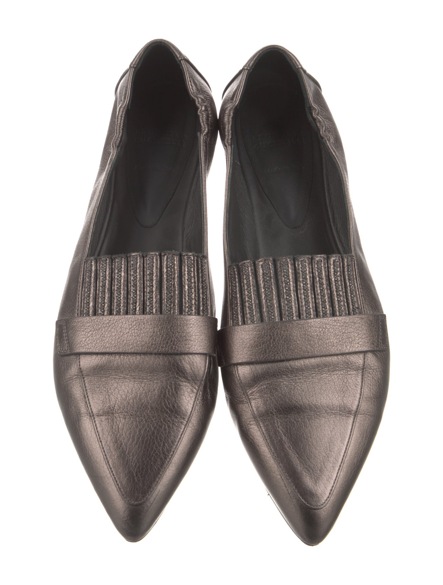 Brunello Cucinelli Monili Leather Loafers